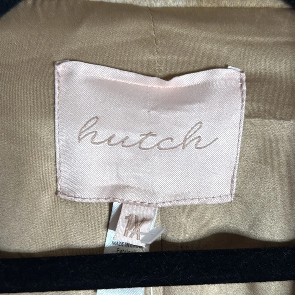 NWT Hutch Ivory Plaid One Button Blazer Size 1X
